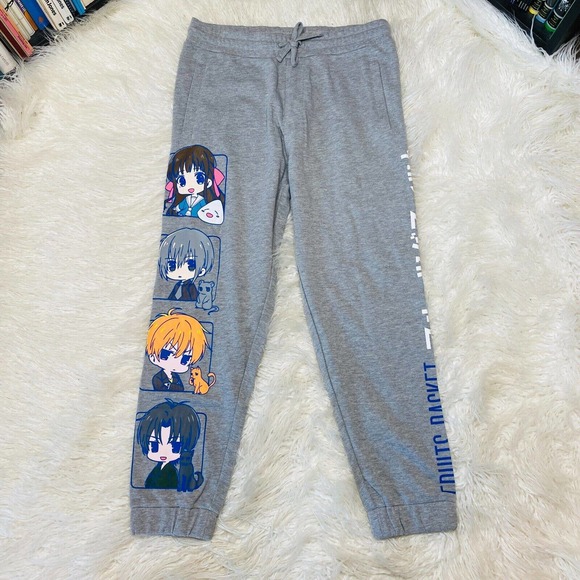 FRUITS BASKET CHARACTER SWEATPANTS SIZE MEDIUM JOGGERS - Picture 2 of 5